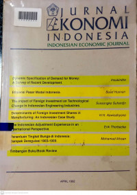 JURNAL EKONOMI INDONESIA = INDONESIAN ECONOMIC JOURNAL