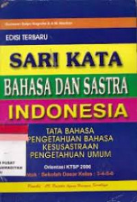 SARI KATA BAHASA DAN SASTRA INDONESIA