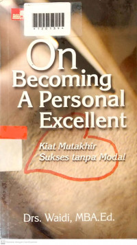 ON BECOMING A PERSONAL EXCELLENT