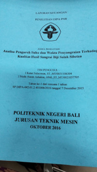 LAPORAN PENELITIAN KERJASAMA DENGAN PT ADI PUTRA RANCANGAN BANGUN TEKEP ISOLATOR UNTUK MENGATASI GANGGUAN TEMPORER DI TERMINAL BUSHING  TRAFO  DISTRIBUSI DAN ARRESTER BERPENHANTAR AAACS