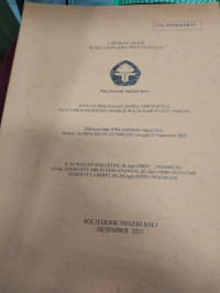 Laporan Penelitian : INOVASI PEMASARAN DI ERA NEW NORMAL BAGI UMKM PRODUSEN PRODUK SPA DI KABUPATEN BADUNG