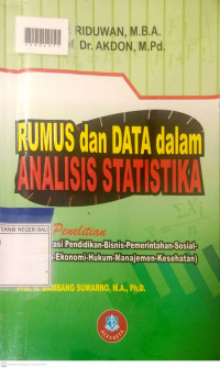 RUMUS DAN DATA DALAM ANALISIS STATISTIKA UNTUK PENELITIAN