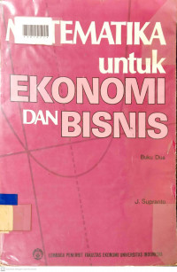 MATEMATIKA UNTUK EKONOMI DAN BISNIS 2