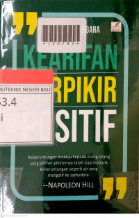 KEARIFAN BERPIKIR POSITIF