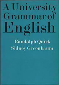 A UNIVERSITY GRAMMAR OF ENGLISH