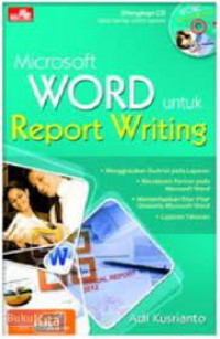 MICROSOFT WORD UNTUK REPORT WRITING