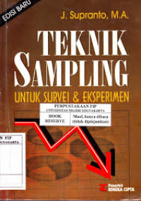 TEKNIK SAMPLING UNTUK SURVEY DAN EKSPERIMENT