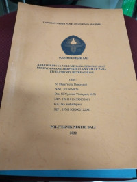 LAPORAN AKHIR PENELITIAN DANA MANDIRI ANALISIS BIAYA VOLUME LABA SEBAGAI ALAT PERENCANAAN LABA PENJUALAN KAMAR PADA FIVELEMENTS RETREAT BALI