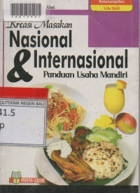 KREASI MASAKAN NASIONAL DAN INTERNASIONAL PANDUAN USAHA MANDIRI