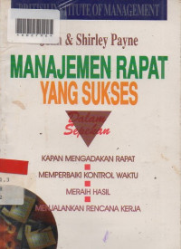 MANAJEMEN RAPAT YANG SUKSES DALAM SEPEKAN