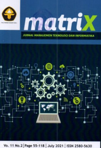 MATRIX = JURNAL MANAJEMEN TEKNOLOGI DAN INFORMATIKA