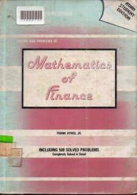 THEORY AND PROBLEMS OF MATEMATICS OF FINANCE